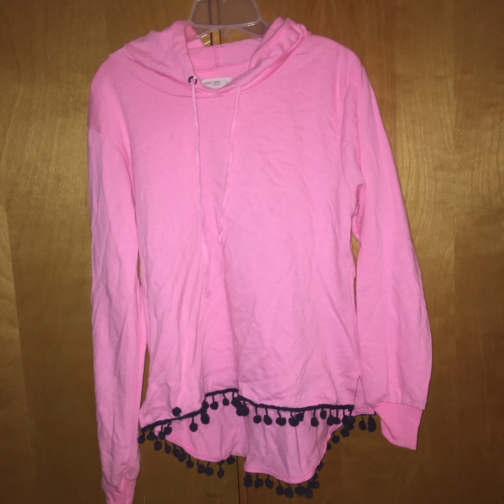 Hoodie with Pom Poms